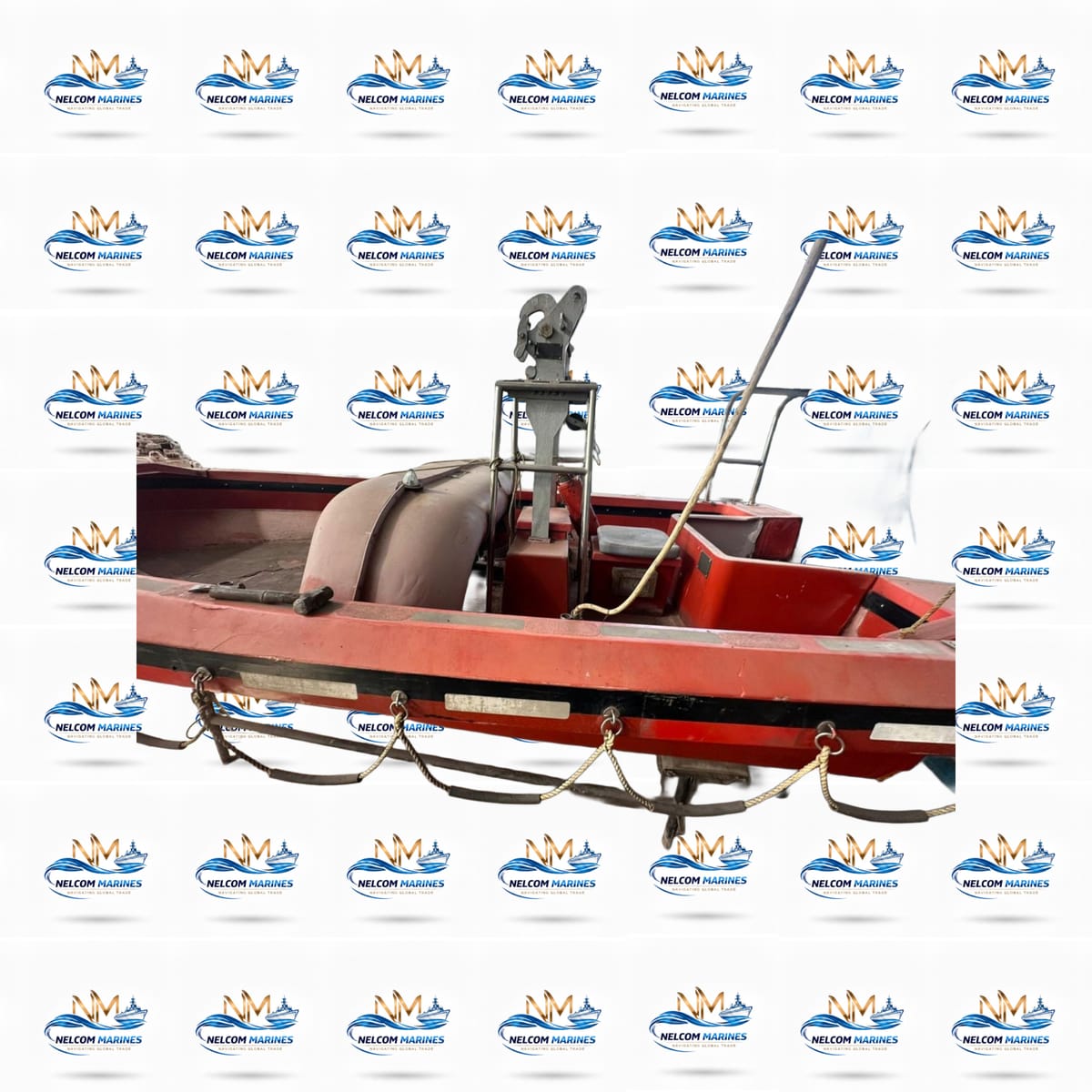 Used Aquarius Fibreglas Aquarius 4370 / T 6.4 AQUARIUS 4370 - T 6.4 F.R.P. FAST RESCUE BOAT - MARINE SAFETY - LIFESAVING APPLIANCES Alang Spare Parts Market - View 2