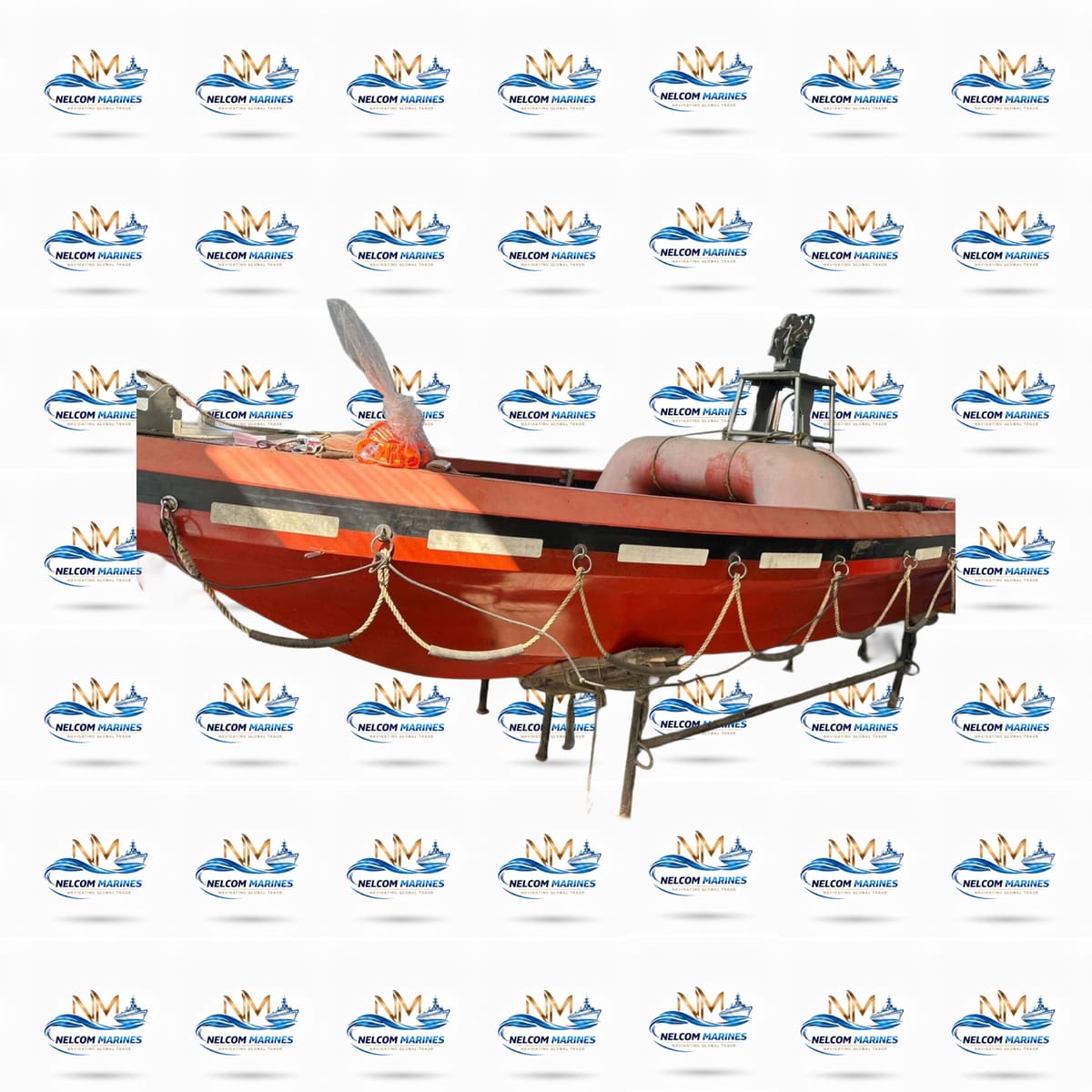 Used Aquarius Fibreglas Aquarius 4370 / T 6.4 AQUARIUS 4370 - T 6.4 F.R.P. FAST RESCUE BOAT - MARINE SAFETY - LIFESAVING APPLIANCES Alang Spare Parts Market - View 3